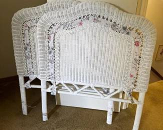 053 pairofwhitewickertwinheadboards