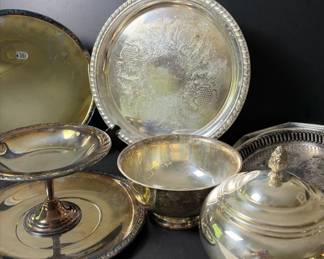 146 silverplatebowlstraysandcompoteint
