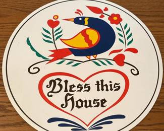 094 folkartblessthishousedecorativepla