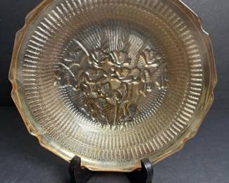 026 carnivalglassbowlwithfloralreliefp