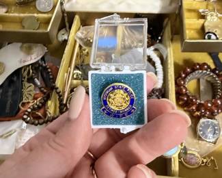 State police "wife" pin - LOTS of costume jewelry