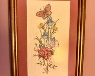 Cross stitch wall art