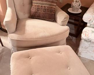 Set of 2 chairs plus ottoman