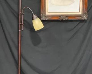 Torchiere Floor Lamp Elegant Framed Art