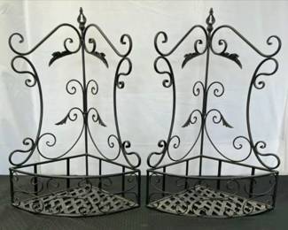 Wrought Iron Corner Planters