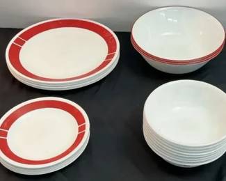 Corelle Urban Red Dish Set More