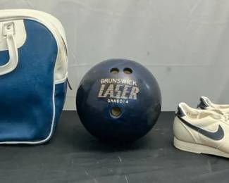 Bowling Ball, Bag Nike Shoes