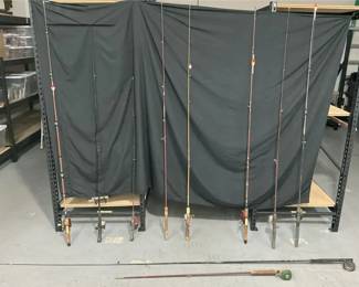 10 Vintage Fishing Poles