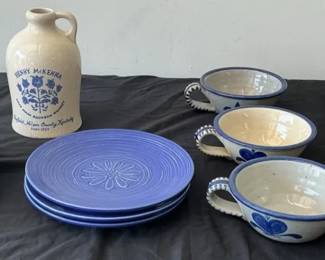 Pfaltzgraff Wyngate blue, Henry McKenna Jug, Bastine Pottery