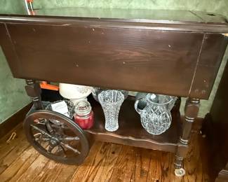 Ethan Allen Style Drop Leaf Tea Cart
