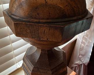 Turned Wood Table Lamp