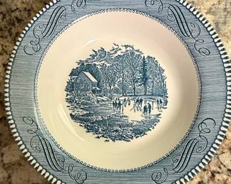 Royal China Currier & Ives Early Winter Soup Bowls
