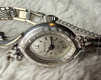 Bulova 10KT Rolled Gold Plate Diamond Accent Ladies Watch
