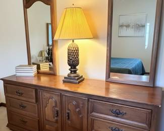 French Provincial Style Dresser with Mirrors