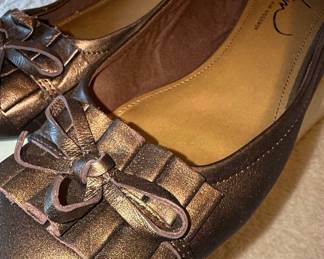 Kim Rogers Alice Bronze Ballet Flats