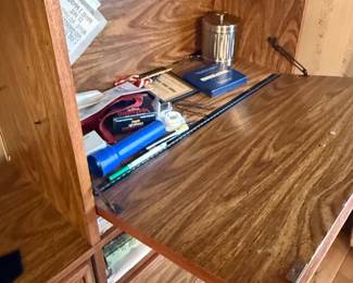 Mid-Century Style Wall Unit with Drop-Down Desk