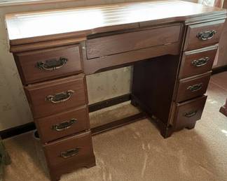 Vintage Mahogany Kneehole Desk