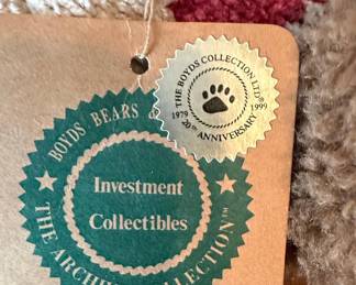 Boyds Bears "Hartley B. Mine" and Head Bean Collection Bear