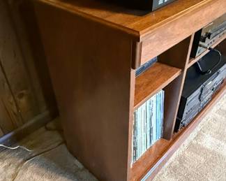 Mid-Century Modern Style Stereo Cabinet with Vinyl Storage