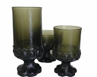 Tiffin Franciscan Madeira Olive Green Goblets