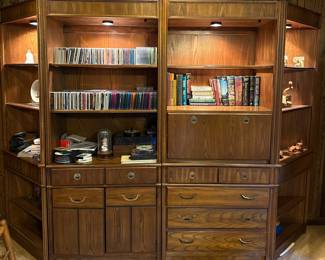 Hammary Modular Wall Unit with Drop-Front Desk