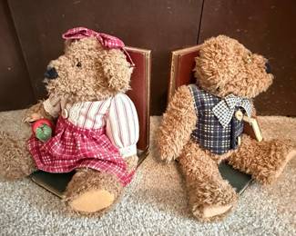 Boyds Bears "Books Are Fun" Teddy Bear Bookends