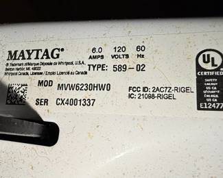 Maytag MVW6230HW Smart Top Load Washer