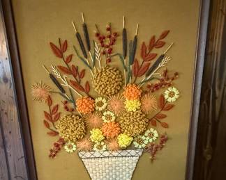 Paragon "Fall Bouquet" Crewel Embroidery Art