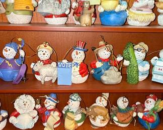 Roman Inc. State Snowmen Ornament Collection with Display
