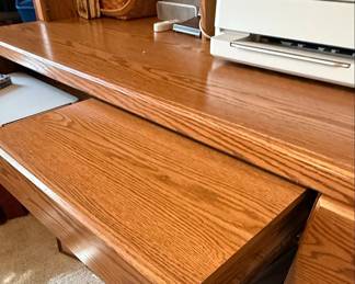 Oak Veneer Computer Desk Style