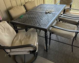 Cast Aluminum Patio Dining Set Style