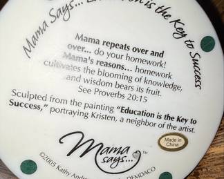 Kathy Andrews Fincher Mama Says Education is the Key to Success Figurine