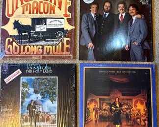 Vintage Country Vinyl Record Collection - Uncle Dave Macon, The Statler Brothers, Johnny Cash, Emmylou Harris