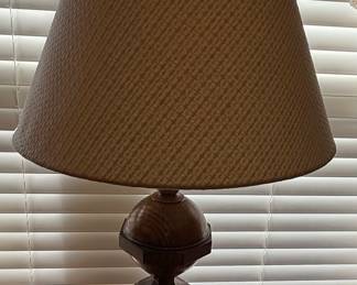 Turned Wood Table Lamp