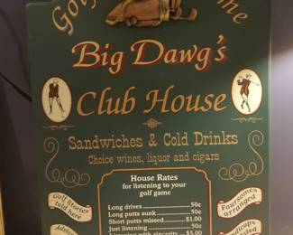 Golf themed wall plaque