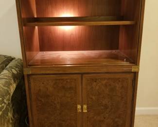 Campaign style open cabinet from Hickory Manufacturing Co. 1980s.
