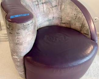 Rossi Furniture Swivel Chairs 35.5w x 38.5d x 15” floor to seat $250; 2 available at $250ea