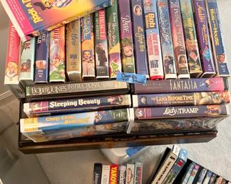Disney VHS $5ea; DVD’s $2ea