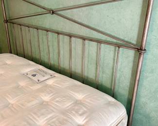 “Full” heavy pewter color metal Headboard $45