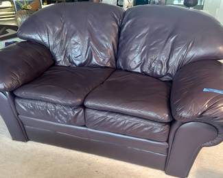Rossi Furniture purple loveseat 70w x 42”d x 20” h floor to seat $350