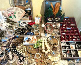 Costume necklaces - zoom in for prices; pierced earrings $5/pair