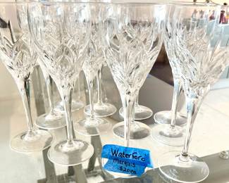 Waterford Marquis Crystal Wine Glasses $20ea