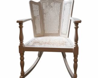 Vintage Farmhouse Cane Rocking Chair
