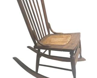 Antique PressedBack Oak Rocking Chair Project Piece