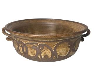Vintage Frank Massarella Ojai CA Studio Art Pottery Centerpiece Bowl Signed