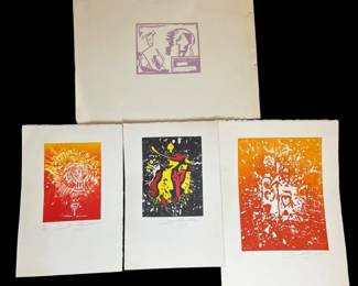 Vintage 1969 Hans Burkhardt Signed Limited Edition Prints