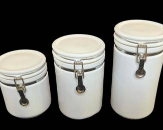 White Ceramic Canisters