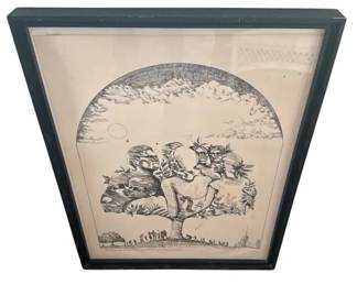 Roland Ayers Family Tree Lithograph Provenance to Curator Cecil Fergerson