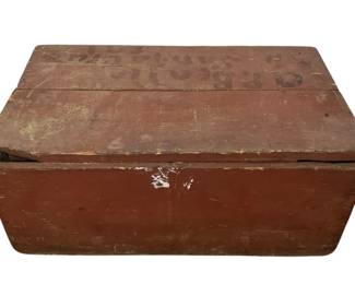 Vintage G.R. BeallsSanta Cruz Red Wooden Crate