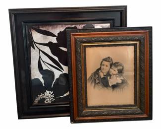 Two Large Pieces Of Framed Artwork